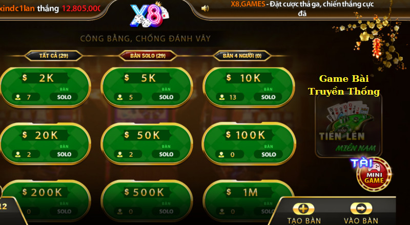 X8 Casino: Cổng Game Đổi Thưởng Uy Tín 2026 7 Game Bài Truyền Thống