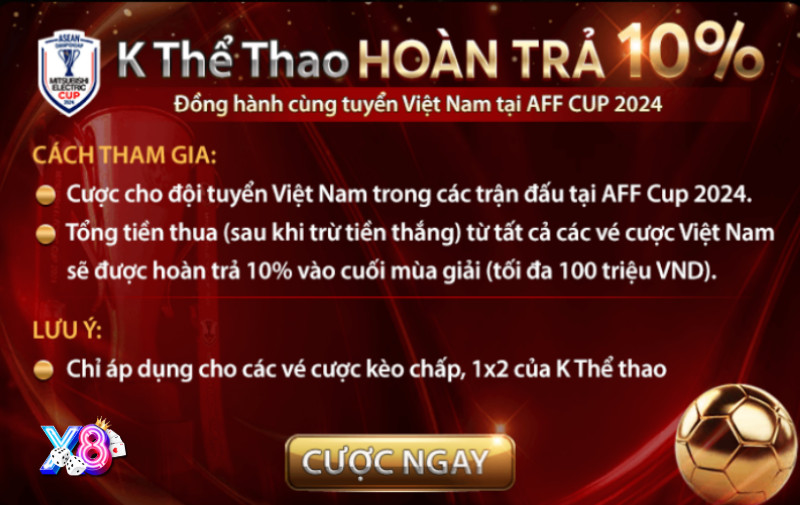 X8 CLUB Hoàn Trả Cao Ngất Ngưởng